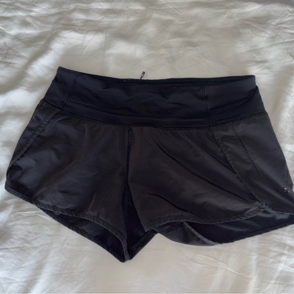 Lululemon Women's Black Athletic Speed Up Shorts
